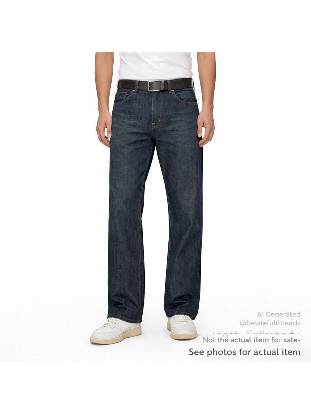 PaperDenim&Cloth 38x32 Dark Wash Straight Leg Jeans Premium Denim